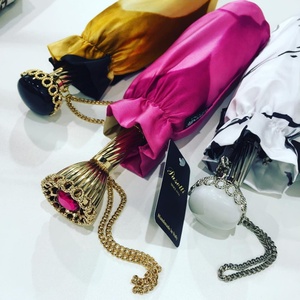 Parapluie pliant de luxe vintage personnalisé pour femme avec logo, fabriqué en usine depuis 15 ans - Product Image 1