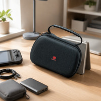 Étui de transport noir pour console de jeu, sac de rangement à fermeture éclair en tissu 1680D pour appareils électroniques portables