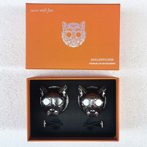 Ambientador de coche de Material ABS American BullyDog con gafas de Bulldog de lujo Perfume sólido inicial con varios aromas al por mayor - Product Image 5