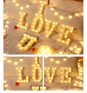 الأكثر مبيعًا 3D ، ميني عيد الحب لحفلات الزفاف مع إضاءة ليلية لديكور المنزل وزينة المنزل - Product Image 5