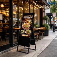 HRAY Pantalla Digital de Agua de 32 Pulgadas con Marco en A, 1200:1 Contraste, IPS 178° de Visión, para Menús de Restaurantes y Anuncios, Compatible con OEM ODM