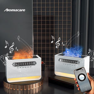 Giá bán buôn OEM 200ml siêu âm USB tiếng ồn trắng 3D lửa ngọn lửa khuếch tán hương thơm với ánh sáng LED - Product Image 1