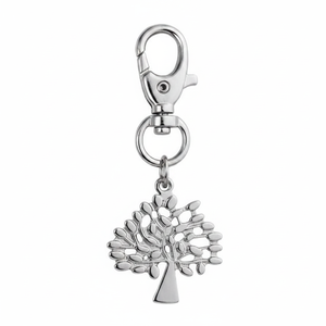 Portachiavi in PVC Morbido per Uso Aziendale con Moschettone Albero della Vita in Gomma e Metallo, Senza Scatola Inclusa - Product Image 2