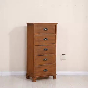 Offre spéciale d'usine Vente en gros Armoire en bois massif de couleur rôtie antique avec tiroir Table de chevet Table d'appoint pour ensembles de meubles de salon - Product Image 2