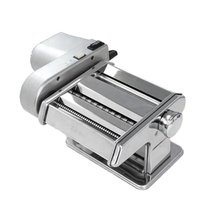 Macchina per Pasta Elettrica Multifunzione in Acciaio Inox 300W con Manovella, Spessore Regolabile e Rullo Lavabile - Product Image 1