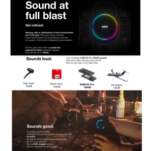 <span class=keywords><strong>AGM</strong></span>-teléfono móvil resistente a prueba de agua <span class=keywords><strong>H5</strong></span> <span class=keywords><strong>Pro</strong></span>, versión de la UE, con cámara de visión nocturna, 128GB + 8GB, identificación de huellas dactilares - Product Image 4