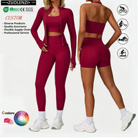 Ensemble de yoga sans couture sur mesure, taille plus, soutien-gorge de yoga et leggings, tenue de sport pour femmes, vêtements de fitness pour la salle de sport