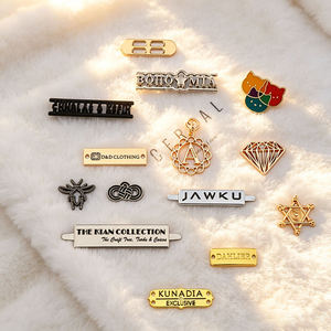 Custom Zinc Alloy Metal Tag Factory Direct Supply Low MOQ Metal <b>Label</b> for Bag <b>Luggage</b> Clothing <b>Label</b> Decoration Accessories - Product Image 5