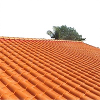 Tuiles de toit rouges en PVC résistant aux intempéries, ignifuges et résistantes à la chaleur pour usage extérieur et en appartement aux États-Unis