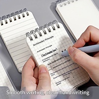 A7 Notizblock Mini Spiralbindung Geschenk PP-Einband Tragbares Journal Schüler-Vokabelheft Liniertes Notizbuch
