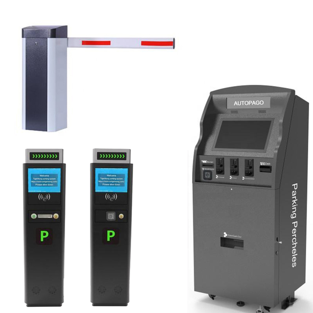 RFID Parking Management System Software Ticket Dispenser Machine Outdoor Indoor LPR Camera System License Plate Recognition