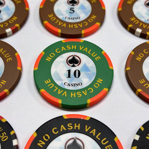 Fichas de Póker Monte Carlo Personalizadas de 13g, Compuestas con Incrustaciones de Láminas de Hierro, Fichas de Juego Profesionales de Grado Casino - Product Image 1