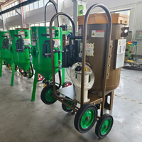 Machine de sablage à sec mobile, équipement de nettoyage par sablage portable avec roues pour l'élimination de la rouille et la préparation des surfaces