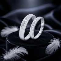 Bagues de mariage et de fiançailles personnalisées en or 18 carats avec diamants certifiés IGI, ensemble assorti pour couple, pour hommes et femmes, idéal pour les fêtes