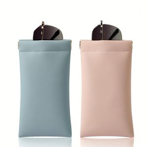 Soft PU Leather Eyeglass <b>Case</b> Travel Large Sunglasses Pouch Auto-closure Portable Reading <b>Glasses</b> Bag - Product Image 1