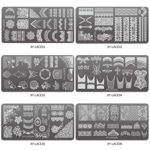 Plaque de stamping pour ongles en acier inoxydable 6x12cm, motif dentelle, style doux, impression par transfert, modèle 3D pour nail art - Product Image 4