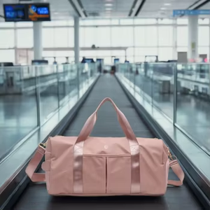 대용량 나일론 체육관 가방 지퍼 클로저 세련된 크로스바디 스포츠 토트 경량 기내 여행 더플 - Product Image 5