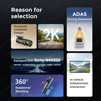 Caméra embarquée DUDUAUTO DUDU7 ADAS 2K DVR 360° sans fil CarPlay pour BMW, Benz, Audi, Toyota, lecteur multimédia universel pour voiture