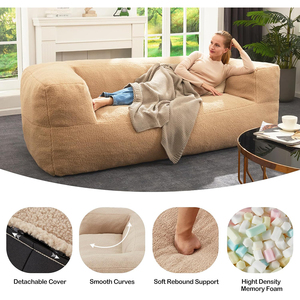 Fauteuil pouf moderne et confortable pour salon, chambre à coucher, détente et relaxation - Product Image 3