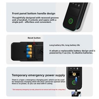 Meilleure vente transfrontalière : Serrure intelligente WiFi en alliage d'aluminium pour appartement avec gestion à distance via application et déverrouillage par empreinte digitale