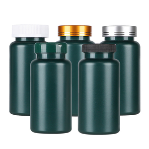 Capsule <b>Bottle</b> Customized Green <b>Bottle</b> Pharmaceutical Packaging HDPE Plastic For Health Products Medicine With Screw Cap - Product Image 1