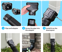 Extensions de tuyau de descente d'eau de pluie pour maison et jardin, déviateur d'eau de pluie de gouttière de taille flexible