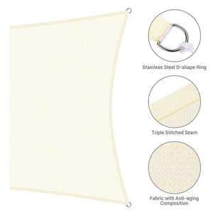 Vela de sombra bãi biển không thấm nước tán Sun Shade/100% không thấm nước <span class=keywords><strong>UV</strong></span> bảo vệ bóng râm buồm ngoài trời/lớn buồm Sun Shade 5x5m - Product Image 4