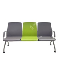 Chaises d'attente modernes et durables en métal et PU, 3 places, bancs de réception pour hôpital, aéroport, banque, centre commercial, école