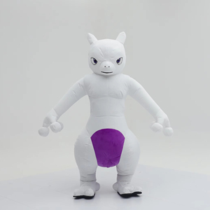 Costume Gonfiabile da Mascotte Volpe Bianca Funtoys 2,2m 2,6m Abito per Feste Vestito Gonfiabile da Volpe - Product Image 1