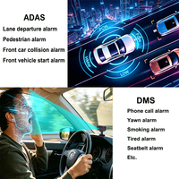 Système de caméra de voiture 4 canaux 1080P MDVR avec écran 7 pouces, 4G LTE, suivi GPS, avertissement de collision IA, surveillance de la fatigue du conducteur, ensemble OEM/ODM