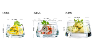 <span class=keywords><strong>Set</strong></span> di Barattoli in Vetro Impilabili a 3 Strati, 120ml 220ml 350ml, Contenitori Rotondi per Alimenti con Coperchio - Product Image 2