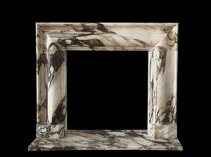 Hermosa púrpura Calacatta Viola Mármol Piedra Chimenea Blanco Veteado Mármol Mantel - Product Image 6