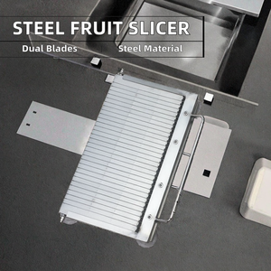 Double Blade Stainless Steel Commercial Catering Grain Processing Fruit Slicer Food Chopper Vegetable Cucumber Slicing Machine - Product Image 2