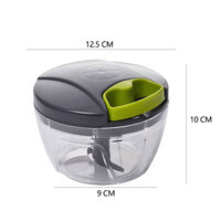 TOALLWIN Hachoir manuel portable à cordon pour ail, oignon et légumes, coupe-légumes, robot culinaire manuel