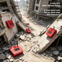 Moniteur d'inclinaison pour débris de construction urbains 001 Deg IP66 à fixation magnétique, alerte de colapse et de tremblement de terre après-secousse en temps réel