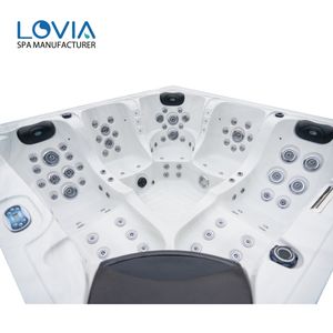 现代5人按摩浴缸室外水疗浴缸巴尔博亚控制方形休闲按摩浴缸，酒店长2米 - Product Image 3