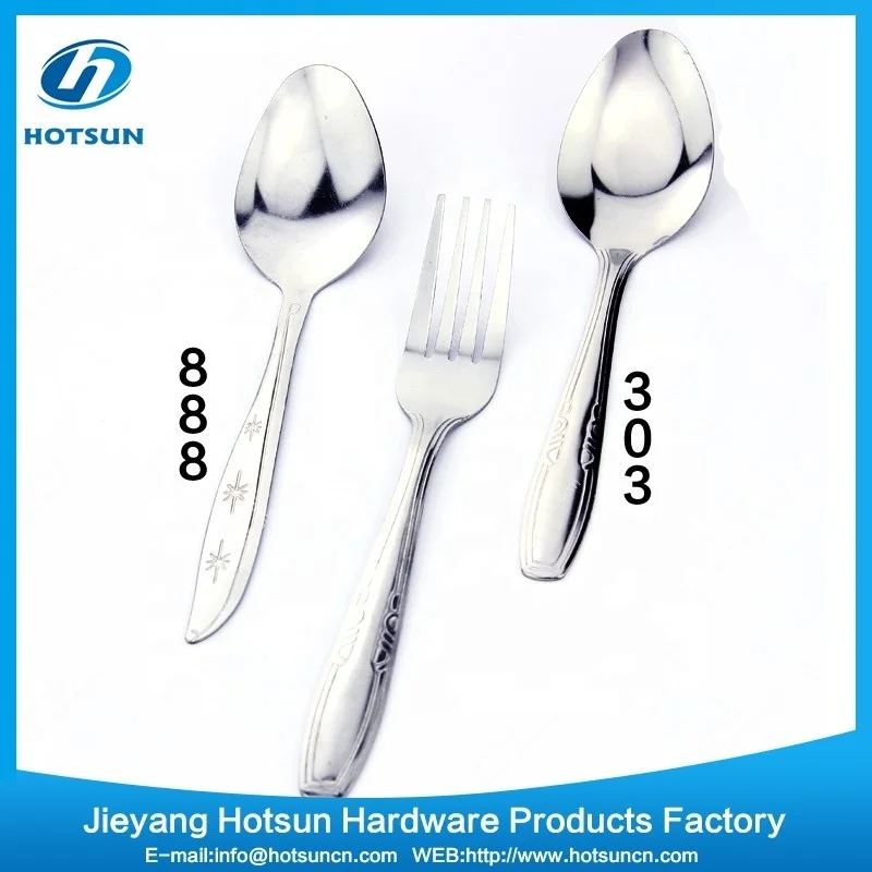 303 Stainless Steel Spoon 888 999 Fork - Sustainable Dinnerware