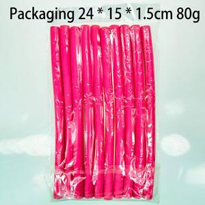 10 pièces de bigoudis flexibles en mousse froide pour femmes, design torsadé doux, tailles longues et courtes, 0,55x9,45 cm - Product Image 2