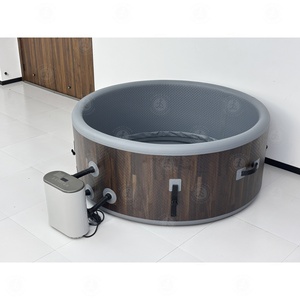 Thả Khâu Hồ Bơi Bể Sục Ngoài Trời Spa Inflatable Bồn Tắm Nước Nóng Spa Với Không Khí 120 Máy Bay Phản Lực Điện Nóng Bơm Cho 4-6 Người-Cà Phê - Product Image 4