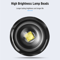 Boruit Linternas lanterne de chasse Rechargeable haute puissance torche Zoomable lumière Flash étanche lampe de poche Led avec affichage de puissance
