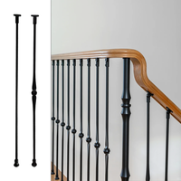Solide Moderne Minimalistische Treppengeländer, 14mm X 950mm, Hergestellt aus Schwarzem Eisen oder Aluminium-Magnesium-Legierung, Geeignet für Innenbereiche von Villen