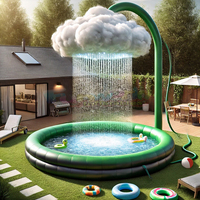 Kommerzieller Familien-Außenpool Großer PVC-Wasserspiel-Aufblaspool für Kinder und Erwachsene