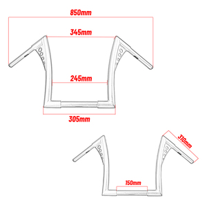 14 pollici Ape handger manubrio per harley <span class=keywords><strong>bober</strong></span> chopper cafe racer scramber classico a mano maniglia bar - Product Image 6