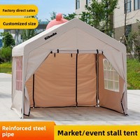 Verzinktes Stahlzelt Outdoor-Vordach Wasserdichter Sonnenschutz für Nachtmarktstände und Parkplatzüberdachungen