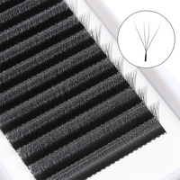 Marque privée YY 3D 4D 5D W-Shaped Lashes Wispy Fluffy Volume Technology Extension de cils 5D Clover 8-16mm Individual Lashes