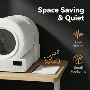 Bac à litière automatique intelligent mains libres pour chat, toilette électrique autonettoyante avec désodorisation et capteurs de sécurité (US/EU/UK/AU) - Product Image 6