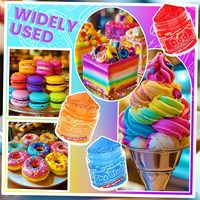 Colorant alimentaire en poudre, colorant acide, 12 couleurs vibrantes, qualité alimentaire, haute concentration, pour la pâtisserie, la décoration de gâteaux, la glaçage, les biscuits, les bonbons