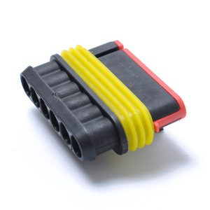 6P Automotive Connector Kit 10pcs Black Red Yellow Plastic Waterproof Car Wiring Harness Plug Socket Set - Product Image 3