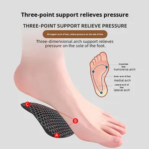 Semelles orthopédiques de sport à absorption des chocs avec soutien de la voûte <span class=keywords><strong>plantaire</strong></span> en PU et éponge haute élasticité - Product Image 4