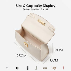 Borse a Mano da Donna Personalizzate di Nuova Tendenza a Colori a Contrasto, Borse all'Ingrosso con Patta in Pelle PU, Borse da Donna Vegane dal Design alla Moda - Product Image 2